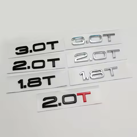3d ABS Letters Car Styling Rear Trunk Badge Logo 1.8T 2.0T 3.0T Emblem For A3 A4 A5 A6 A7 A8 Q2 Q3 Q