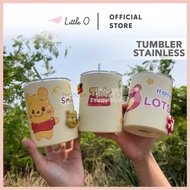 LITTLE O Character Coffee Tumbler Free DIY Sticker 2D 3D Coffee Cup Hampers Gift Stainless Steel Mat