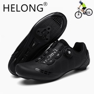 HELONG Men Cycling Sneaker Mtb Women Flat Mountain Bike Shoes SPD Route Cleats for Shimano Road Bike Speed Sneaker Dirt Bicycle Shoes