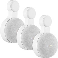 Google Nest Mini Wall Mount Holder, Caremoo Space-Saving Design Outlet Mount, Perfect Cord Management for Google Nest Mini 2nd Generation (White, 3 Pack)