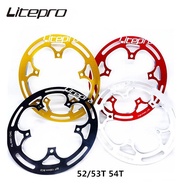 Litepro Folding Bike Chainwheel Protector LP 52/53T 54T Guard Plate Defend Crankset Chainring Protect Full CNC Technology 130BCD