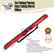 Tas Pancing Model Pedang / Samurai Toms Fishing Warna 100cm Tas Mini (Super Kualitas) Hardcase Murah