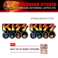 KISS Rock Music Band Hologram Stickers