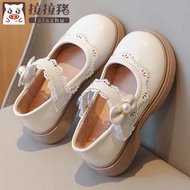 2277 people collect Lala Pig Girls Black Straw Leather Shoes 2025 Spring and Straw Chil2277 people C