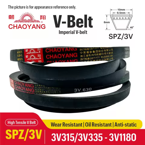 Belt Anti-Slip High Speed CHAOYANG SPZ/3V Narrow V-Belt 3V315/335/355/374/400/425/475/500/512/560/60