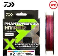 2023 New DAIWA Phantom Braid Hyper X8 300m PE Braided Fishing Line Multicolor IZANAS