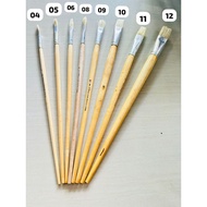 Kuas Lukis Putih No 4  12 ETERNA KUAS LUKIS GAGANG KAYU ETERNA NO01NO12