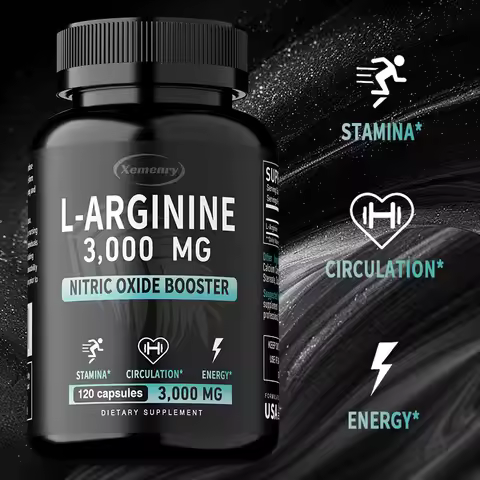 L-Arginine 3000mg - Supports Muscle Growth, Vascular Function, Boosts Energy, Improves Endurance, an
