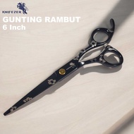 KNIFEZER YINGHUA Straight Hair Scissors Buffing Stainless Steel 4Cr13 - CL-6