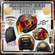 Gracshaw Helmet Gennex G535 ODA / NINJA Japan Edition with FREE HELMET BACKPACKS (G535 Japan Series)