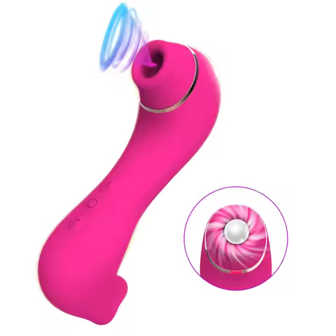 Sucking Vibrator Clit Licker,Cilt Sucker Suction Vibrator Tongue with 10 Sucking & Licking Modes,Adu
