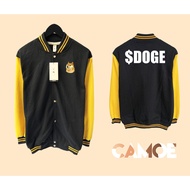 Camo Crypto Meme Coin Doge Coin Varsity Jacket