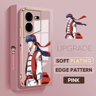 เคส PMP สำหรับ Tecno Pova 5 Pro 5G ฟรีสายคล้อง + Master ทำอาหาร Plelades Liu ลายขอบสี่เหลี่ยมชุบเคสโทรศัพท์เคสโทรศัพท์นิ่มสุดหรู