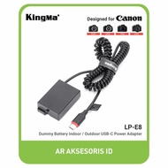 KINGMA DUMMY BATTERY USB-C LP-E8 FOR CANON EOS 550D 600D 650D 700D - BHADRIKASTORE4