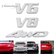 RINABONSINY Car Sticker Car Styling DIY 4WD V6 V8 Trunk Lid