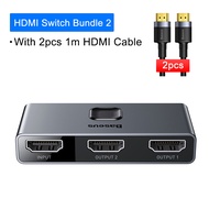 Baseus HDMI Switcher 4K 60Hz Bi-Direction HDMI Switch 1x2/2x1 HDR HDMI Audio Adapter for PS4 TV Box HDMI Switcher