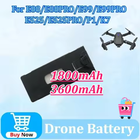 New 3.7V 1800mAh-3600mAh Drone Battery for E88 E88PRO E99 E99PRO Ls-E525 E525 PRO Mini Uav Drone Bat