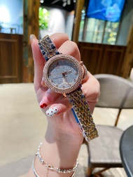 SWAROVSKI นาฬิกาควอตซ์สำหรับผู้หญิงหรูหราของแท้สายเหล็กสแตนเลสแฟชั่นปาร์ตี้ลำลองกันกันน้ำและเหงื่อ
