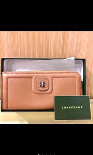 Longchamp小羊皮L型長夾