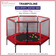Extra Large Kids Trampoline Baby Safety Jumping Bed Indoor Outdoor Playground Kid Bouncer Trampoline