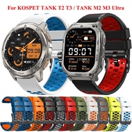 22mm Replacement Sport Silicone Band Strap For KOSPET TANK T2 T3 Ultra  2 / TANK M2 M3 Watchband Wri