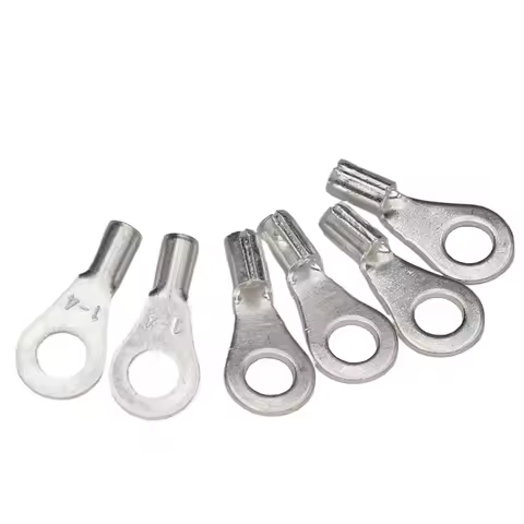 OT OT1.5-3/4/5/6/8/10/12/16 1.5mm2 Wire Cable Copper Round Ring Tongue Connector Lug Spade Bare Non 