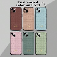 Customized Personalized Letter & Vintage Texture Color Phone Case, Commemorative Fashion Personalize