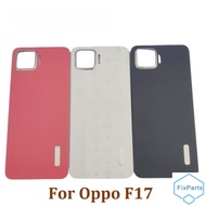 For Oppo F17 Battery Cover Back Rear Door Housing Case Back Cover With Side Key Button