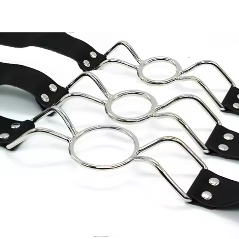 BDSM Bondage Metal Mouth Flail Oral Fixation Iron Ring Plug Ball Fetish Mouth Clamping Fetish Adult 