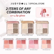 [Free Matching] Judydoll 橘朵 Highlight & Contour All-In-One Palette Blush & Highlight Palette 2 Items
