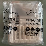 Bekas Kuih BENXON Ops OP-2H [ 100 pcs+- ] Bakery Disposable Plastic Clear Bekas Kuih Plastic / OP 2H