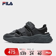 FILA 斐乐官方男鞋 MARS SANDAL复古凉鞋2024夏新款火星凉鞋 黑-BK 42