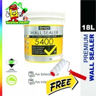 18L Smart Paint ( 5400 Wall Sealer ) Exterior & Interior Wall Undercoat Premium Luar & Dalam ( FREE 