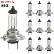 10PCS Halogen Headlight Bulb Super Warm White Light H7 55W 12V Bulb Headlight Halogen Lamp Car HeadL