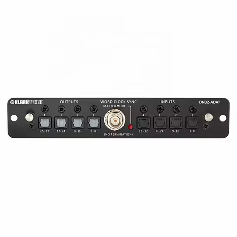 Klark Teknik DN32-ADAT Expansion Card Provides 4 Inputs/Outputs Via Optical Toslink Connection for M