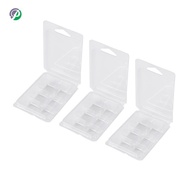 [alfred_gunter.]300 Packs Wax Melt Clamshells Molds Square, 6 Cavity Clear Plastic Cube Tray for Can