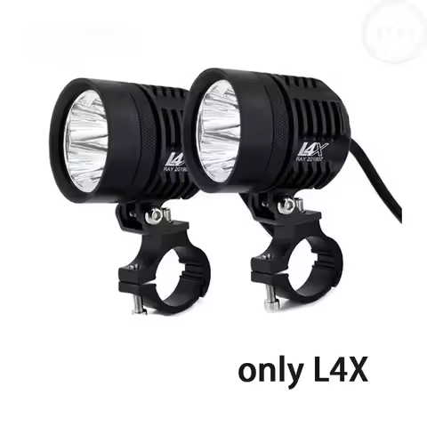2Pcs Universal L6X Headlight LED Motorbike 8000LM Moto Spotlight Waterproof Flash Fog Spot Motos Bul