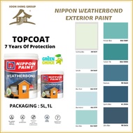 SWB07 NIPPON WEATHERBOND EXTERIOR PAINT 1Liter 5 Liter /Cat Luar /Cat Rumah /Cat Getah