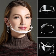 ❤S Wind 10 Pcs/Set Transparent Catering Mask Plastic Health Care Hygienic Anti Fog Shield Mouth Cove