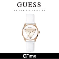 [Official Warranty] Guess GW0399L2 Women's Emblem White Leather Strap Watch