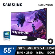 (展示品) 三星 SAMSUNG Odyssey Ark Mini LED 55型 曲面電競螢幕 S55BG970NC