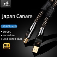HIFI USB OTG Cable USB Type A to B USB Cable 6N OFC Type C to Type B Audio Cable Decoder DAC Sound C