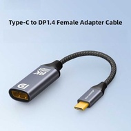 Ult-Unite Type-C DP Adapter Cable Dual-Direction Note Laptop Phone Display to TV 8K/60Hz 4K/144Hz Co