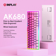 Inplay AK680 Gradient Mechanical Keyboard Side-Printed Keycaps Brown Switch Hot Swappable Keyboard