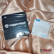 [BUNDLE] Authentic Copper Mask (Gold) and Wearable Air Purifier (Pink)