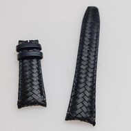 Original ▧ 20mm 22mm High Quality Cowhide Woven Watch Band for IWC Strap Portugieser Pilots Watchband for Omega Curved End Genuine Leather