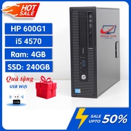 HP Core i5 ️ PC Desktop PC 600G1 (i5 4570 / Ram 4GB / SSD 240Gb) - Free Wifi USB - Mouse Pad