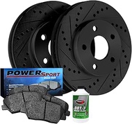 Power Sport Rear Brakes and Rotors Kit |Rear Brake Pads| Brake Rotors and Pads|Ceramic Brake Pads an
