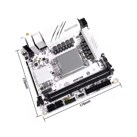 JGINYUE B760i Motherboard LGA 1700 Support Intel Core 12th 13th DDR4 3200mhz RAM Latest mini itx B76