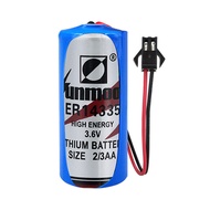 Sunmoon ER14335 3.6V Primary Lithium Battery for Hydrogen Sulfide Gas Detector Smoke Detector